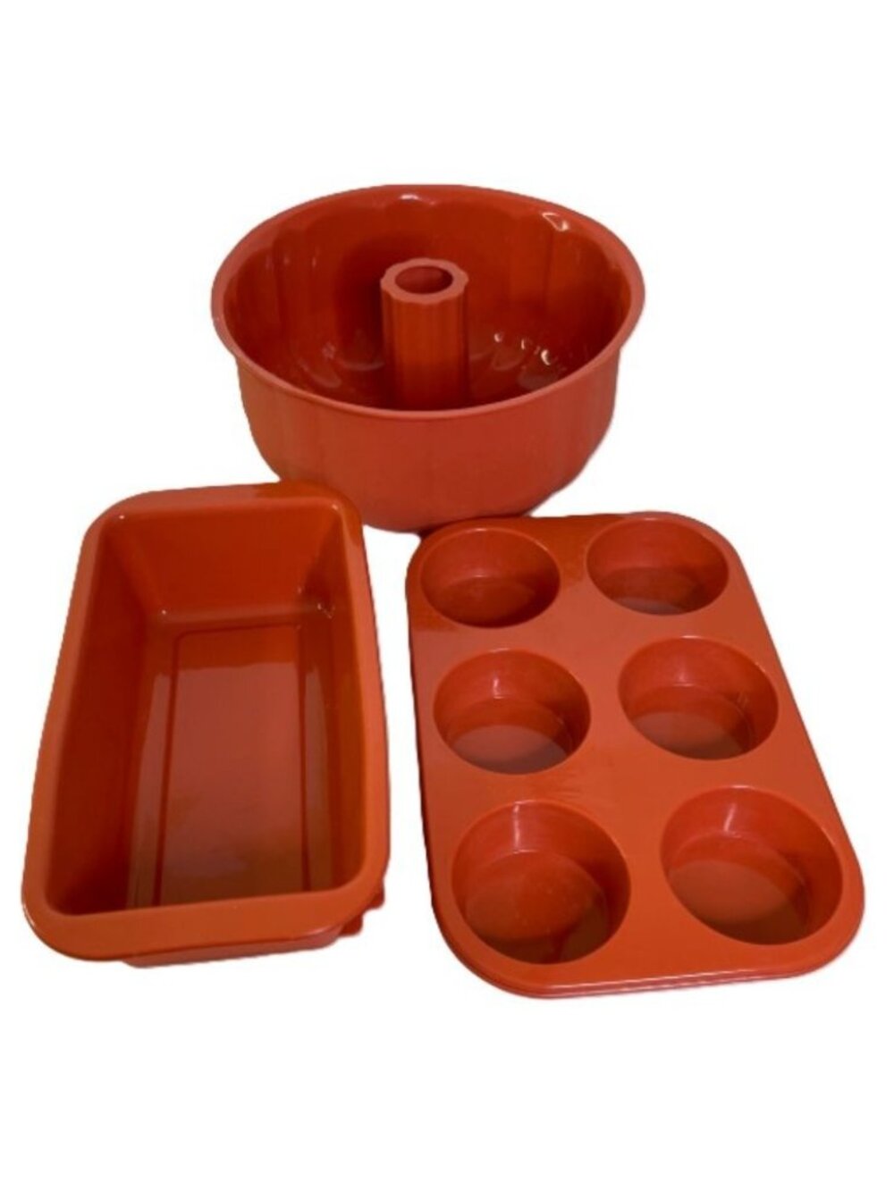 Silicone Bakeware Cake Pan Loaf Pan Muffin Cup Cake 3 Piece Set
